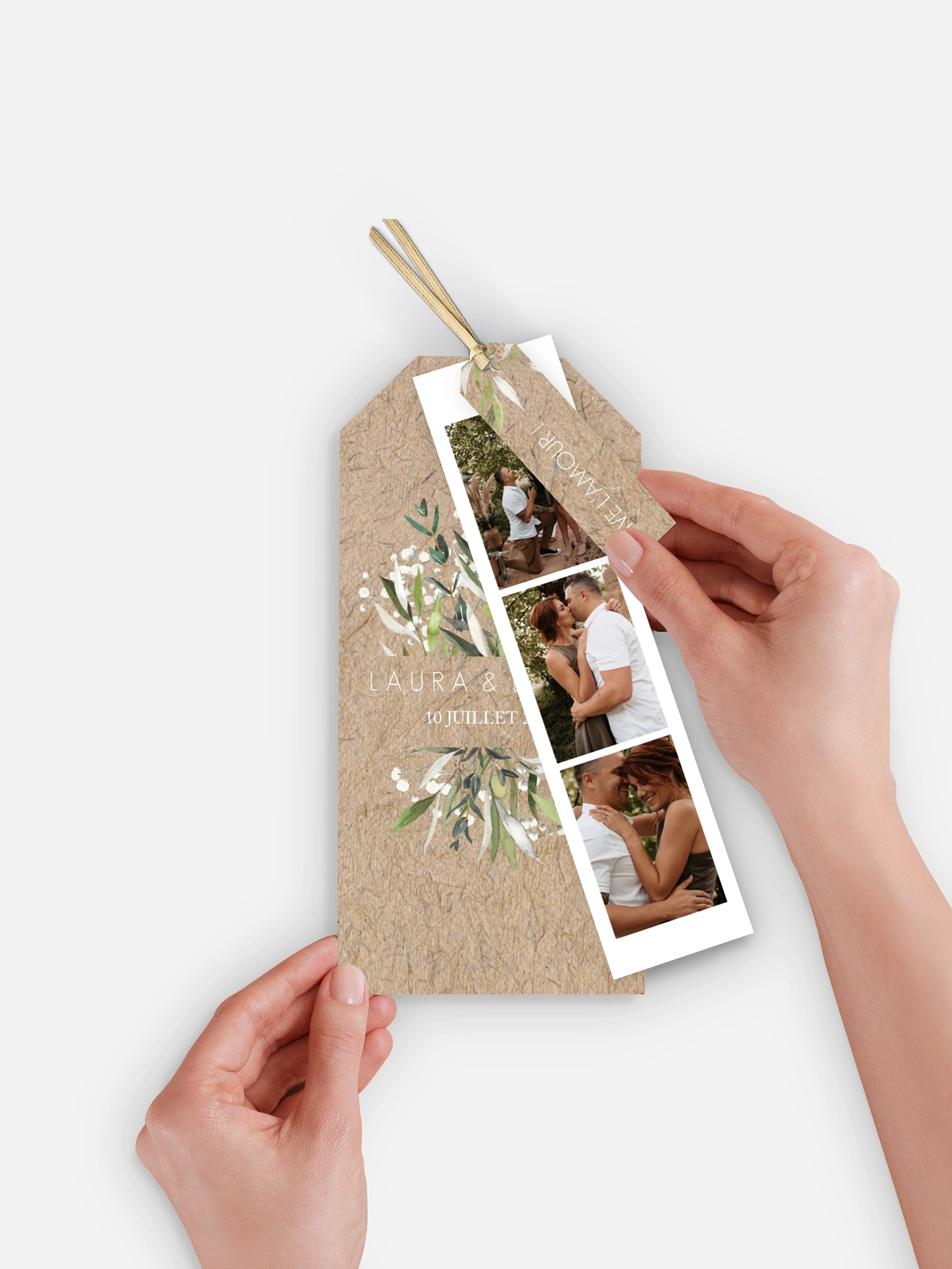Faire-part de mariage Italia effet kraft