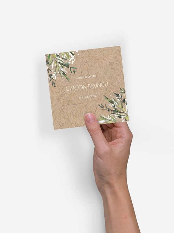 Carte brunch Italia effet kraft