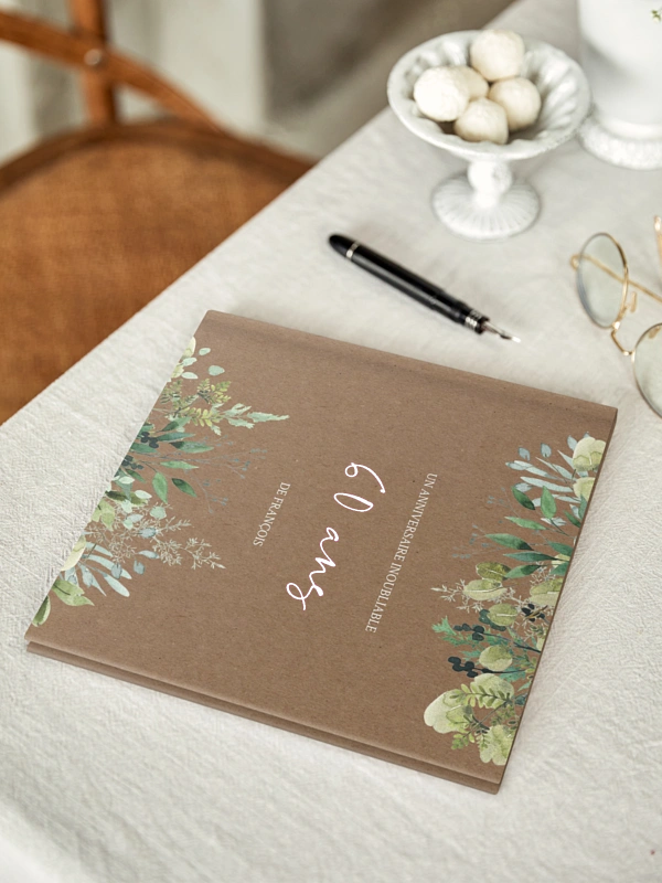 Livre d'or anniversaire Green magic effet kraft