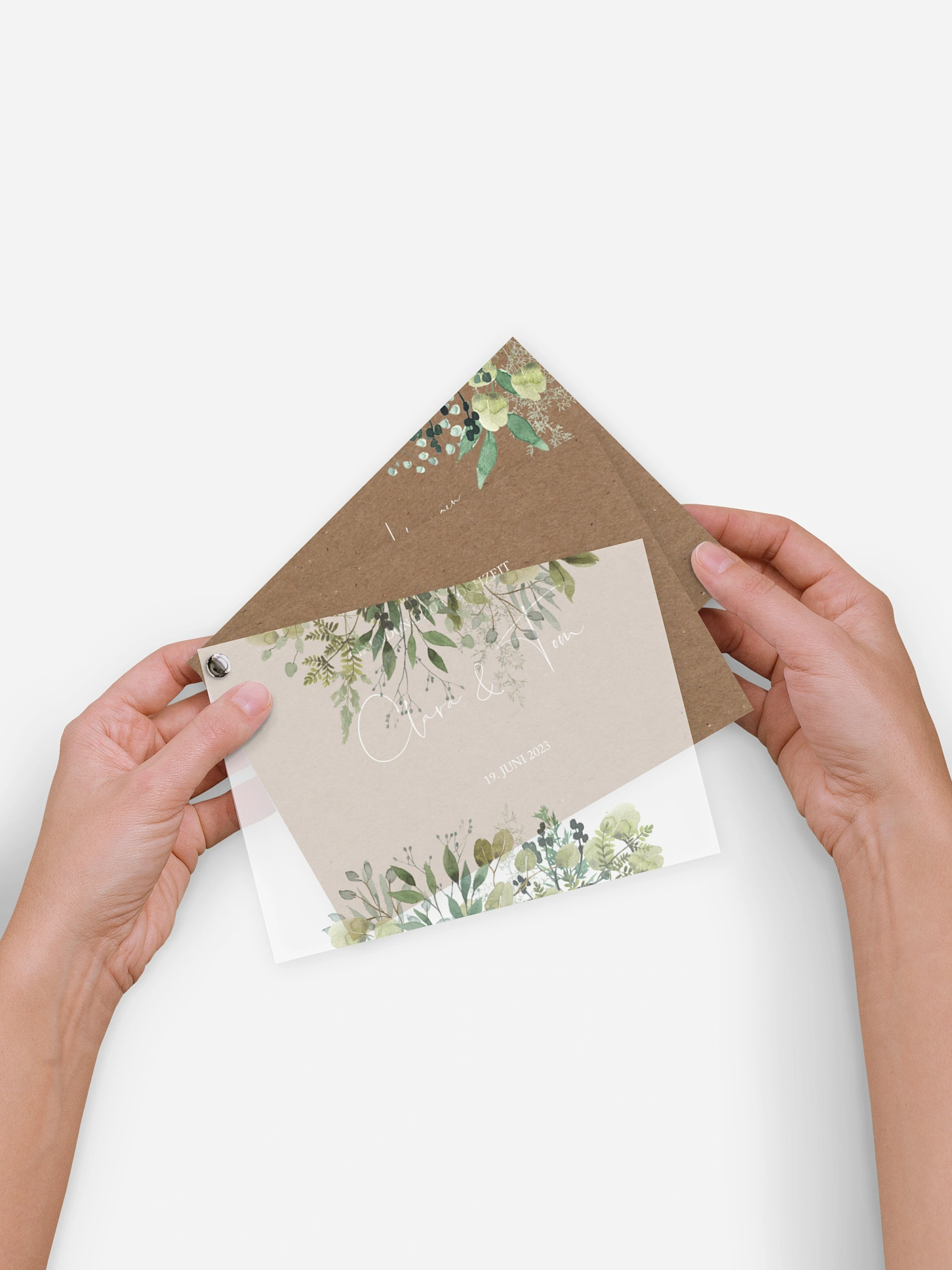 Hochzeitseinladung Rustic Green Magic