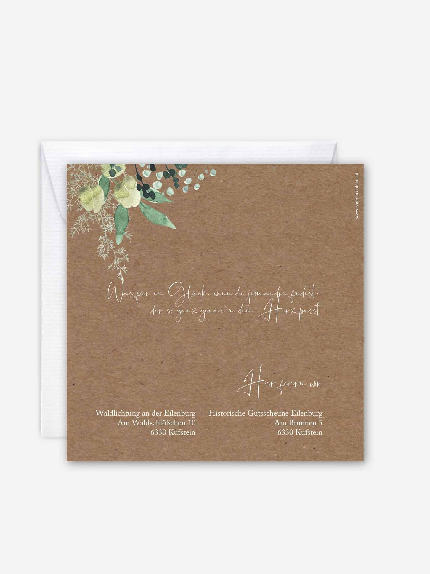 Hochzeitseinladung Rustic Green Magic