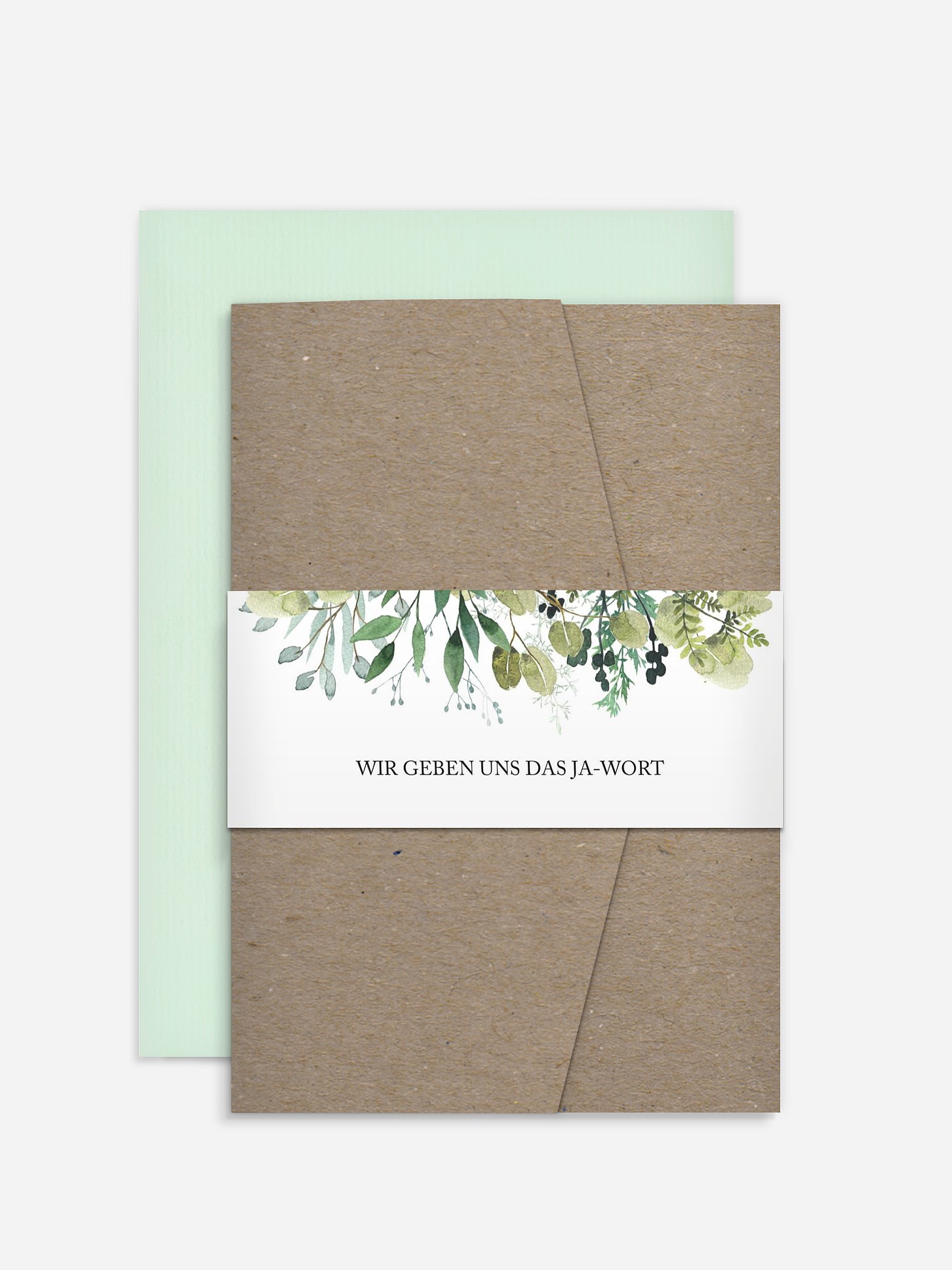 Hochzeitseinladung Rustic Green Magic