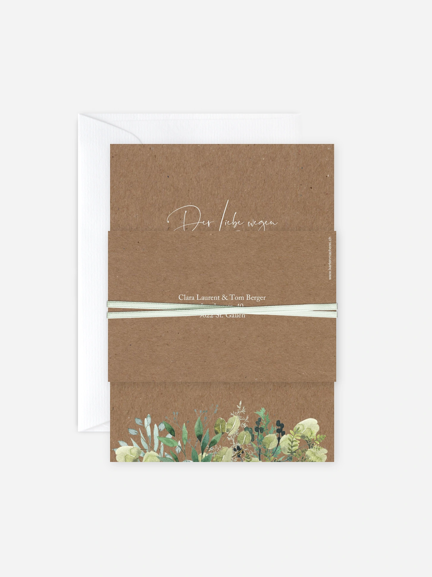 Hochzeitseinladung Rustic Green Magic