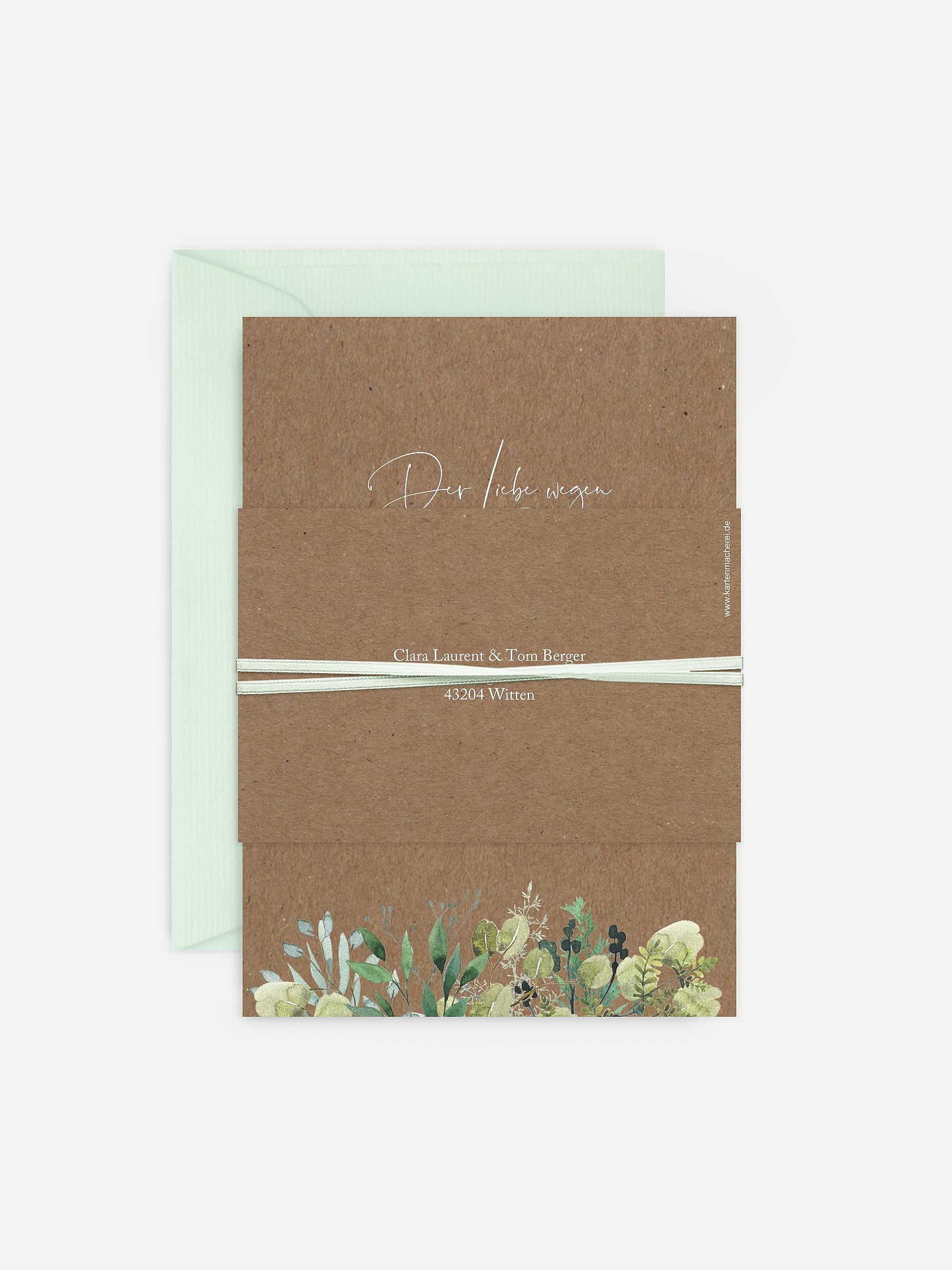 Hochzeitseinladung Rustic Green Magic