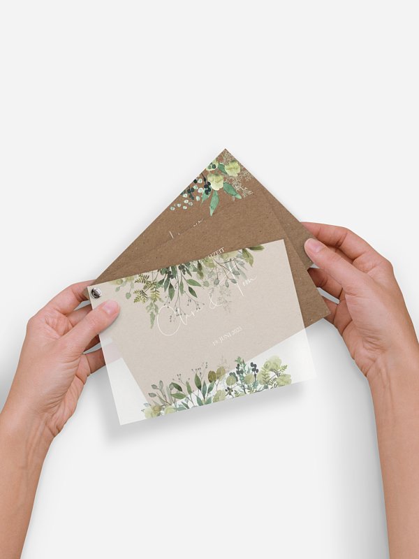 Hochzeitseinladung Rustic Green Magic