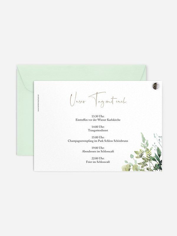 Hochzeitseinladung Rustic Green Magic