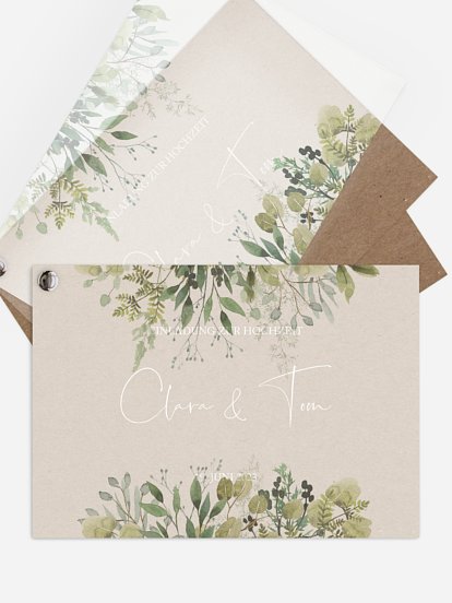 Hochzeitseinladung Rustic Green Magic