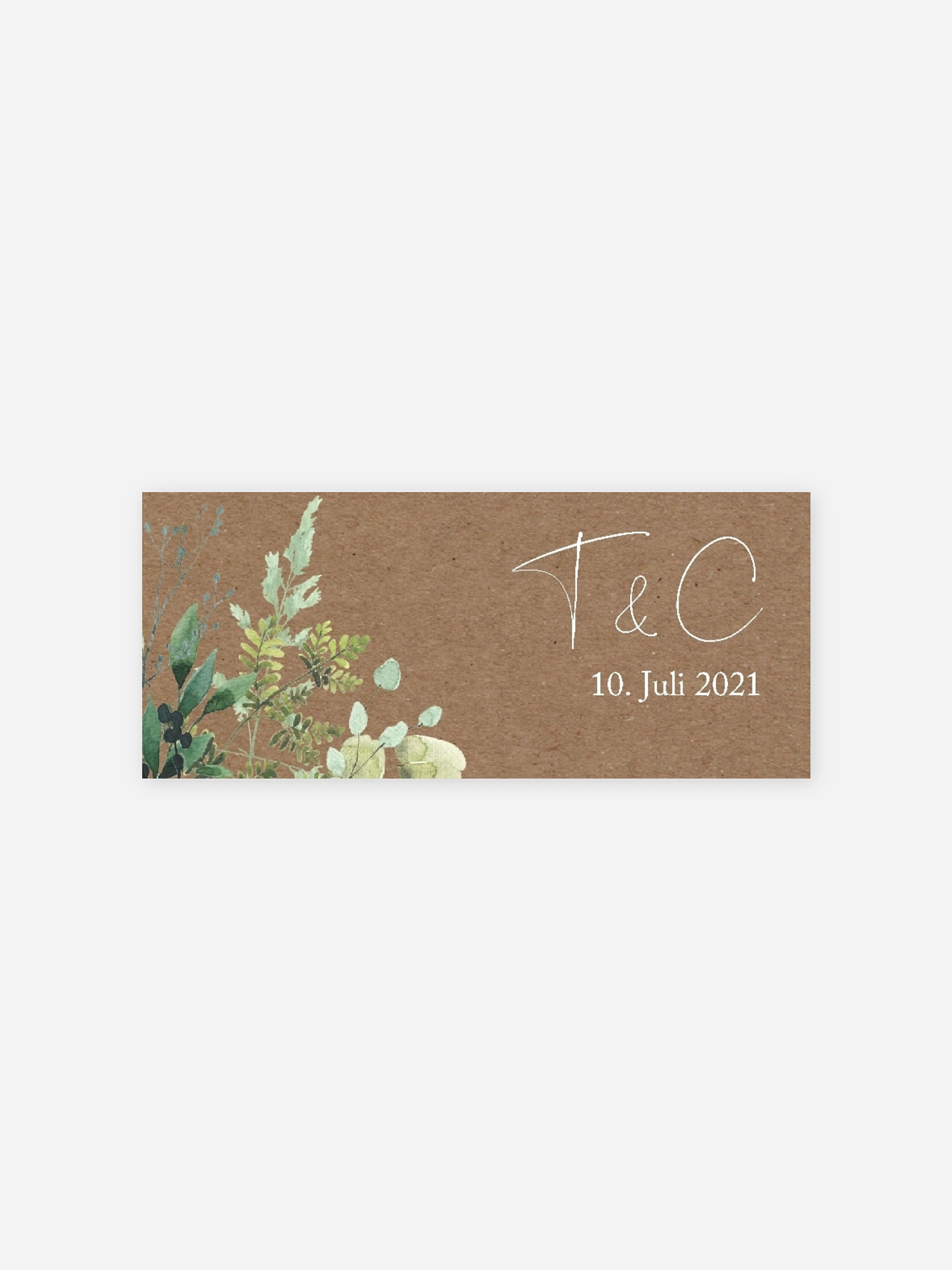 Geschenkaufkleber Hochzeit Rustic Green Magic