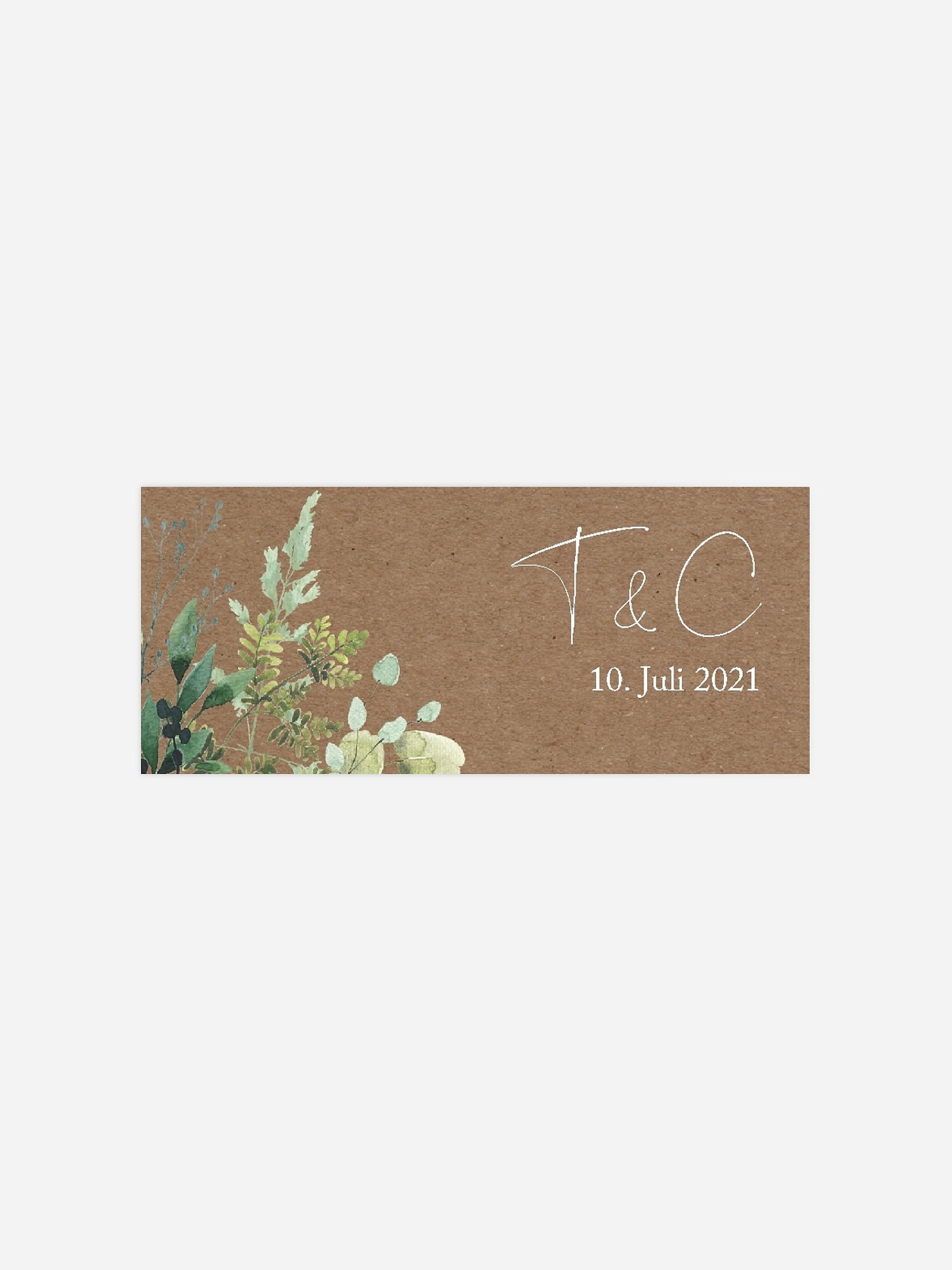 Geschenkaufkleber Hochzeit Rustic Green Magic