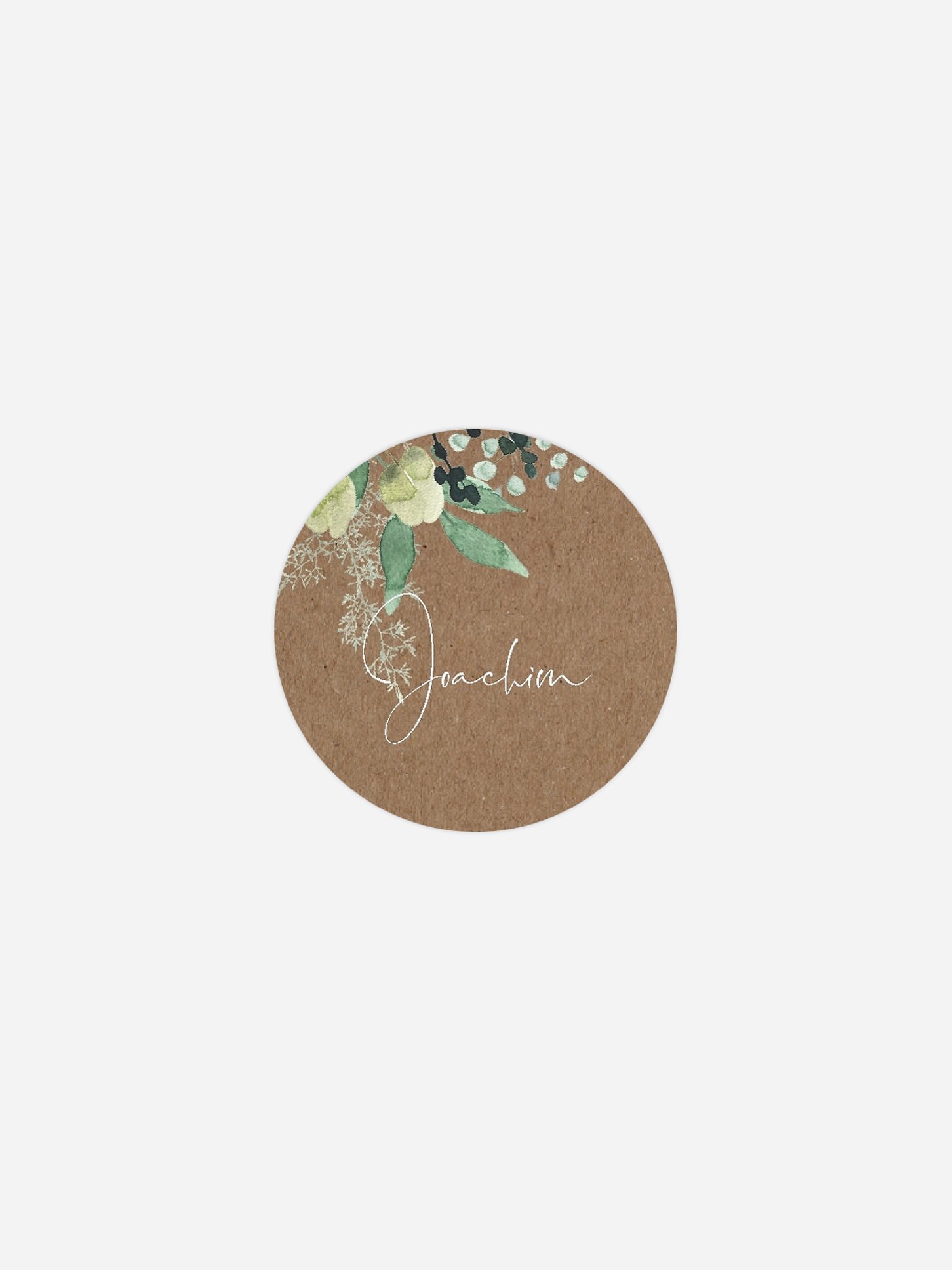 Geschenkaufkleber personalisiert Rustic Green Magic