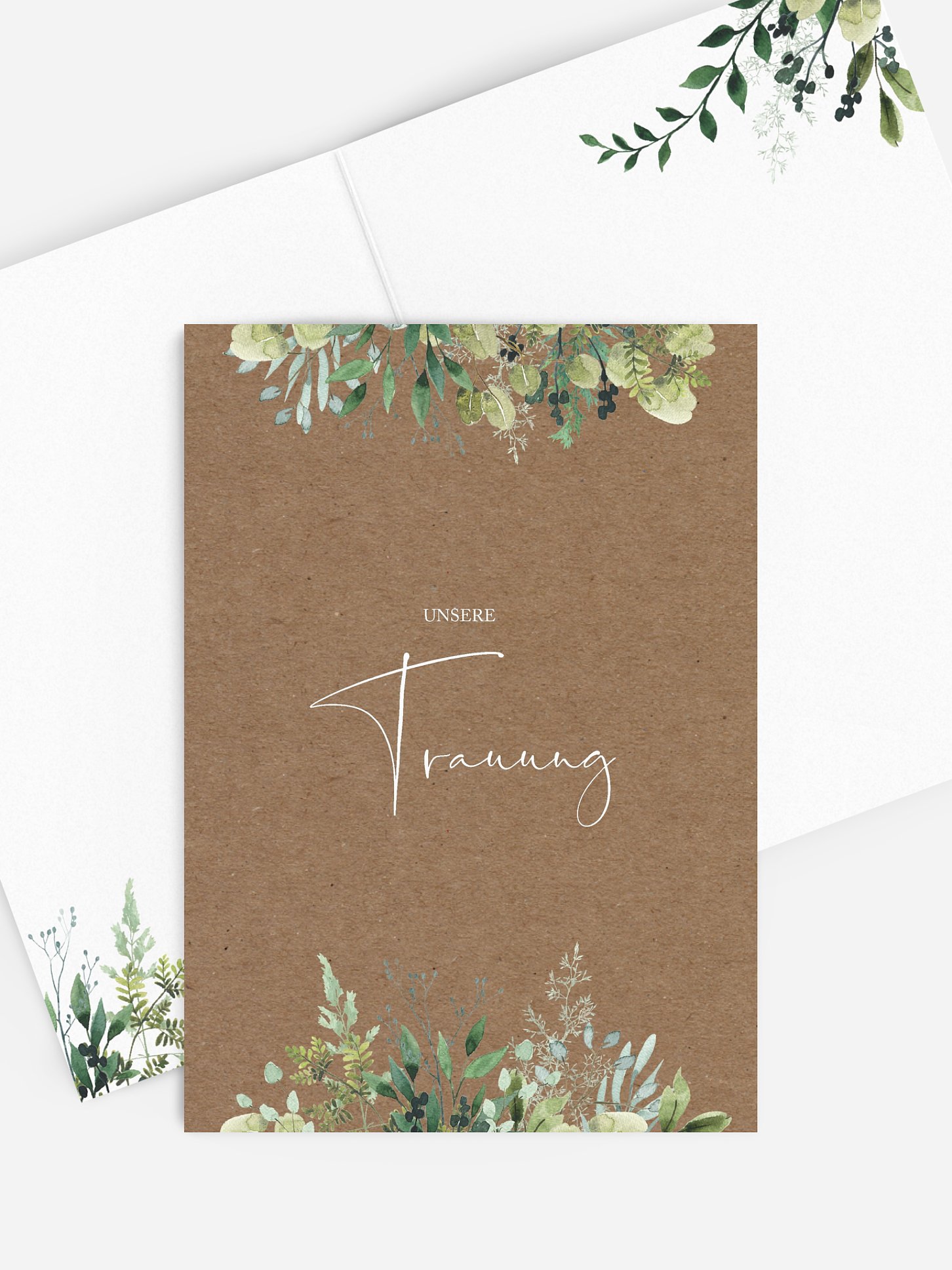 Kirchenheft Hochzeit Rustic Green Magic