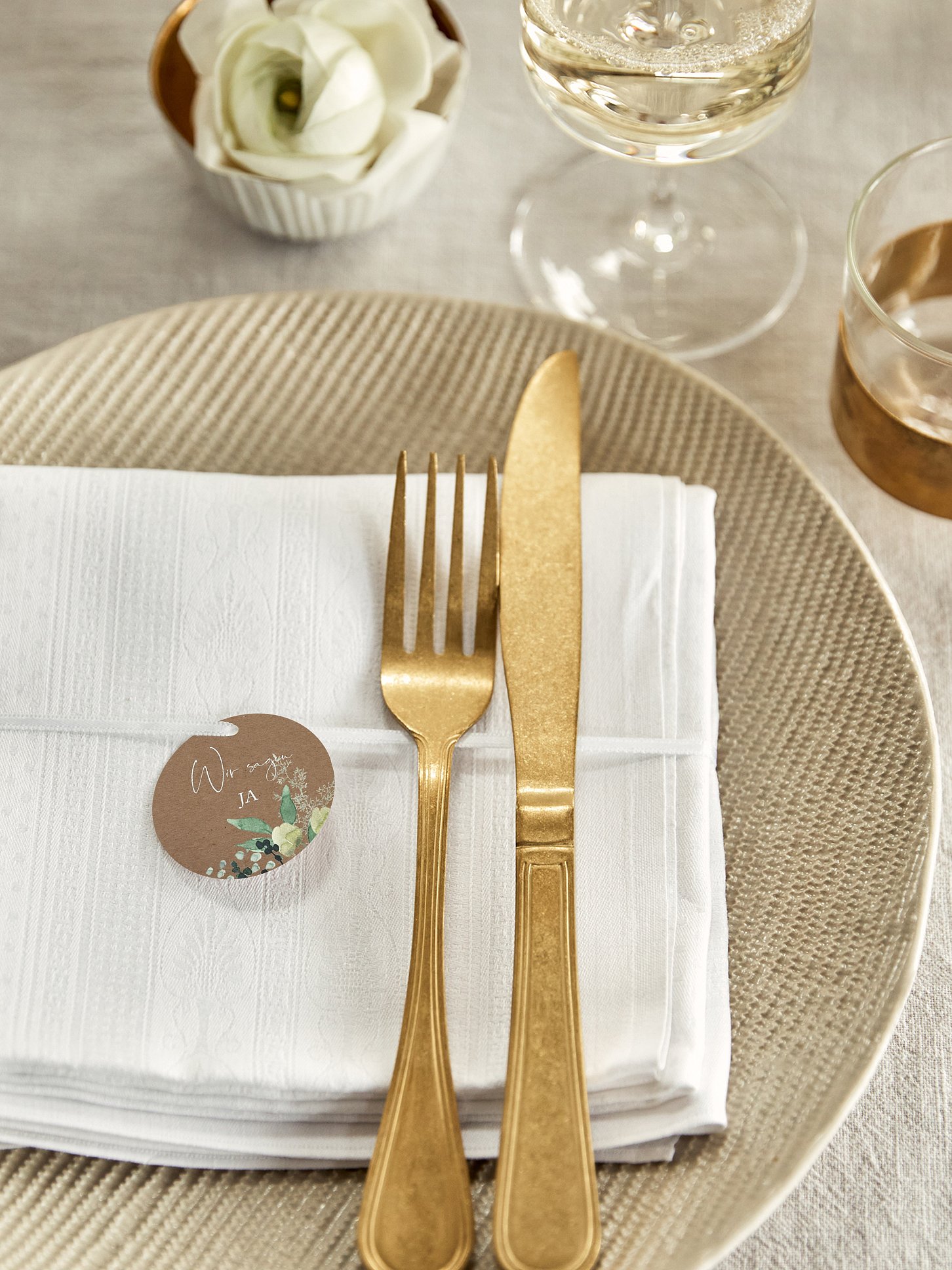Anhänger mit Band zur Hochzeit Rustic Green Magic