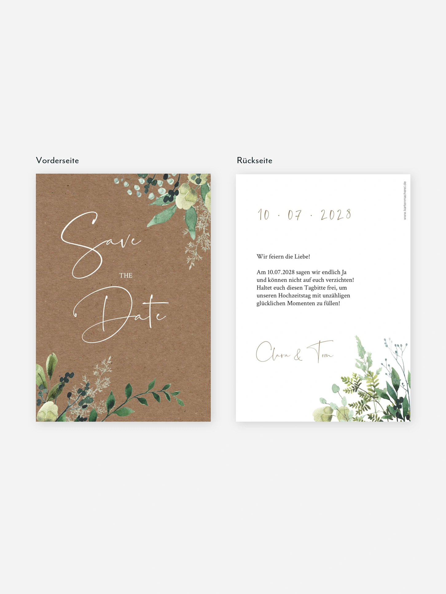 Save-the-Date Karte Rustic Green Magic