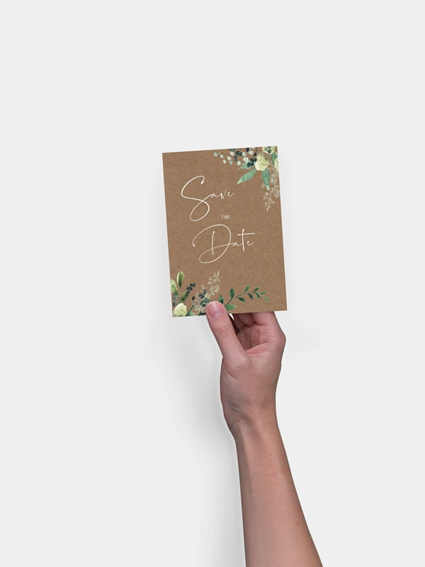 Save-the-Date Karte Rustic Green Magic