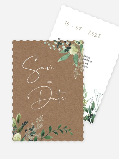 Save-the-Date Karte Rustic Green Magic