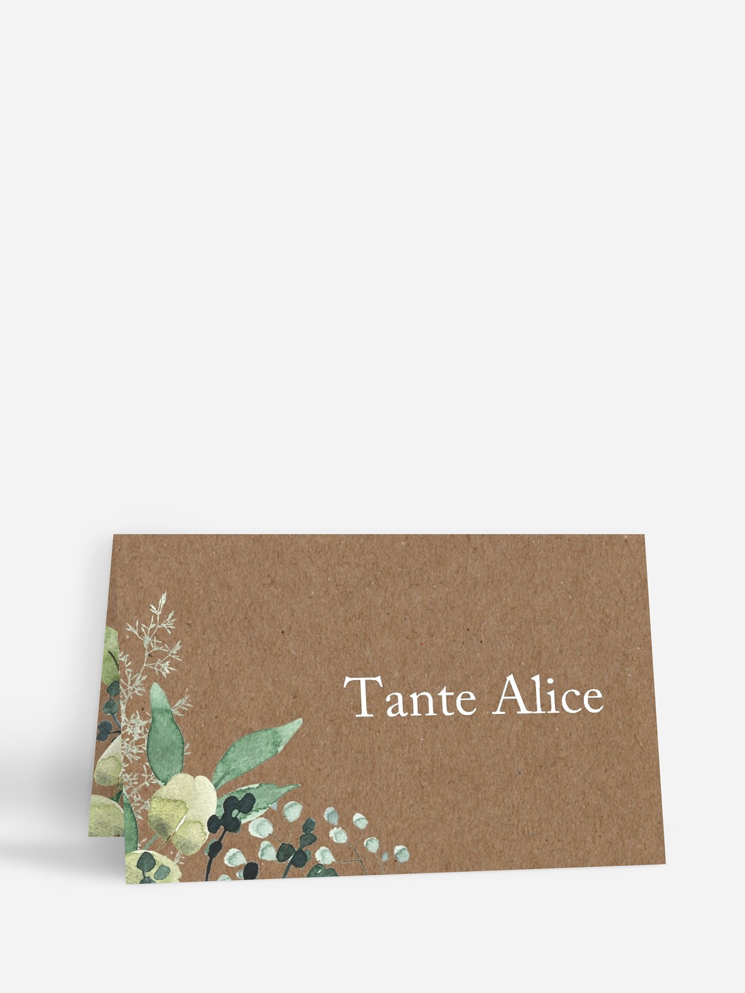 Marque-place mariage Green magic effet kraft