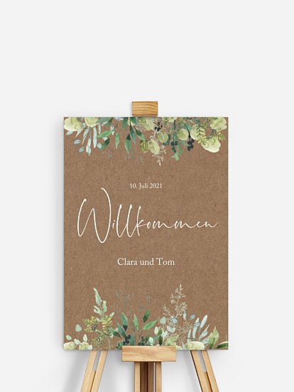 Willkommensschild Rustic Green Magic