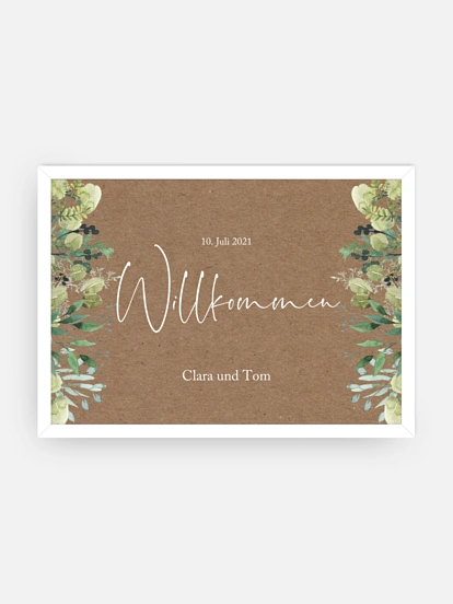 Willkommensschild Rustic Green Magic
