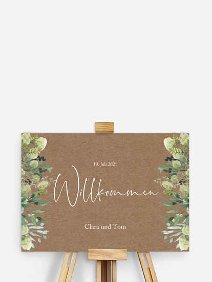 Willkommensschild Rustic Green Magic