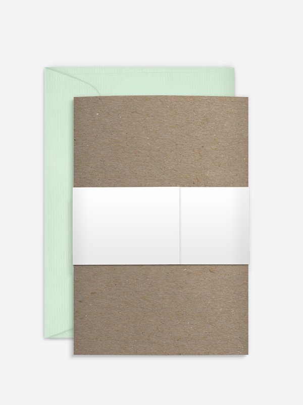Faire-part de mariage Green magic effet kraft