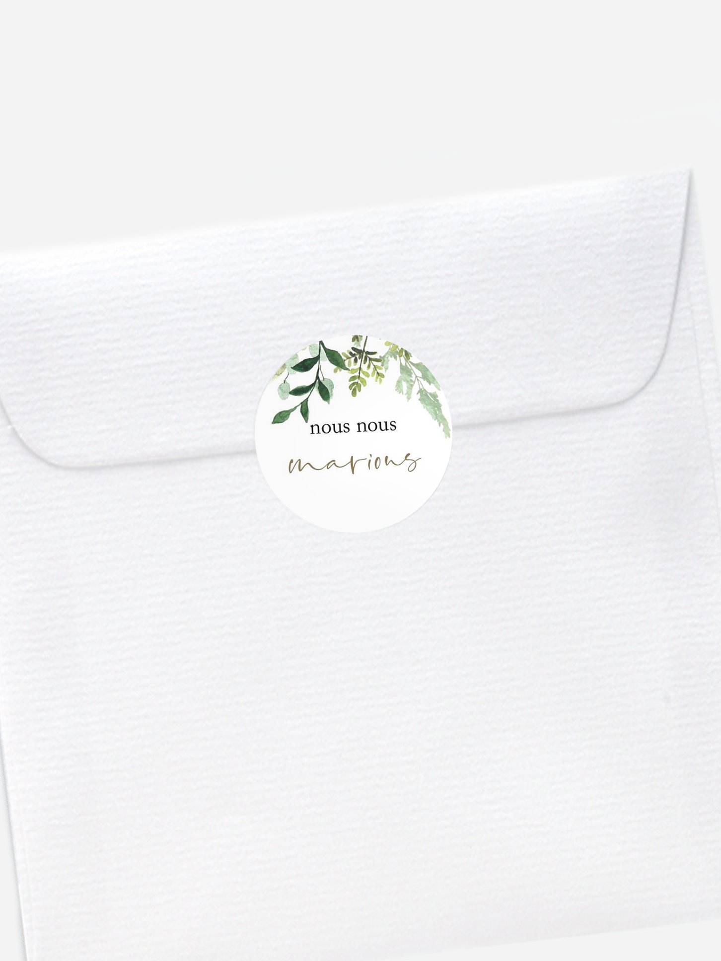 Stickers mariage Green magic effet kraft
