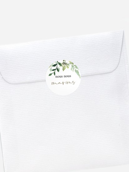 Stickers mariage Green magic effet kraft