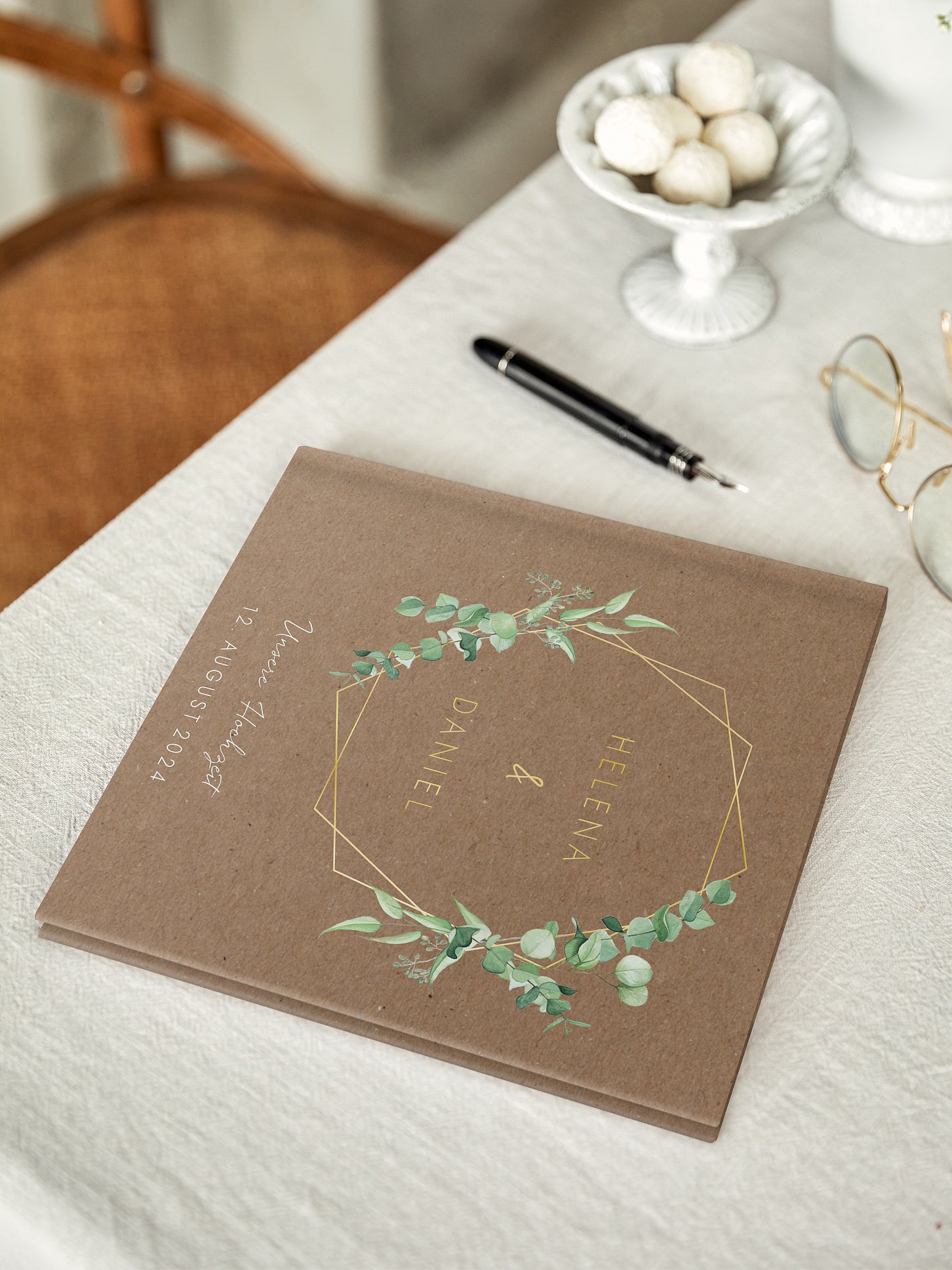 Gästebuch Rustic Soft Greenery