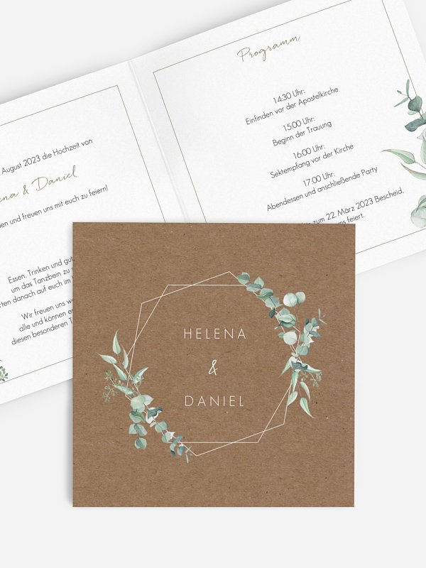 Hochzeitseinladung Rustic Soft Greenery