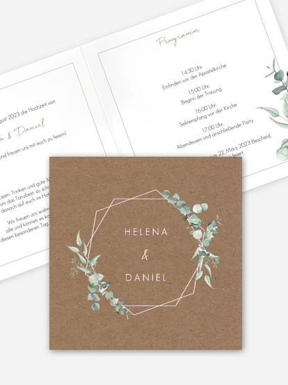 Hochzeitseinladung Rustic Soft Greenery