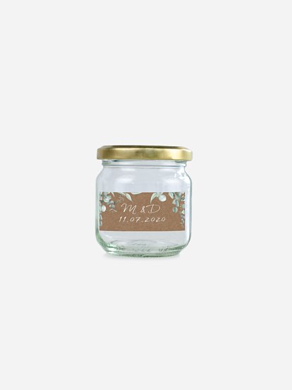 Étiquette cadeau mariage Soft greenery effet kraft