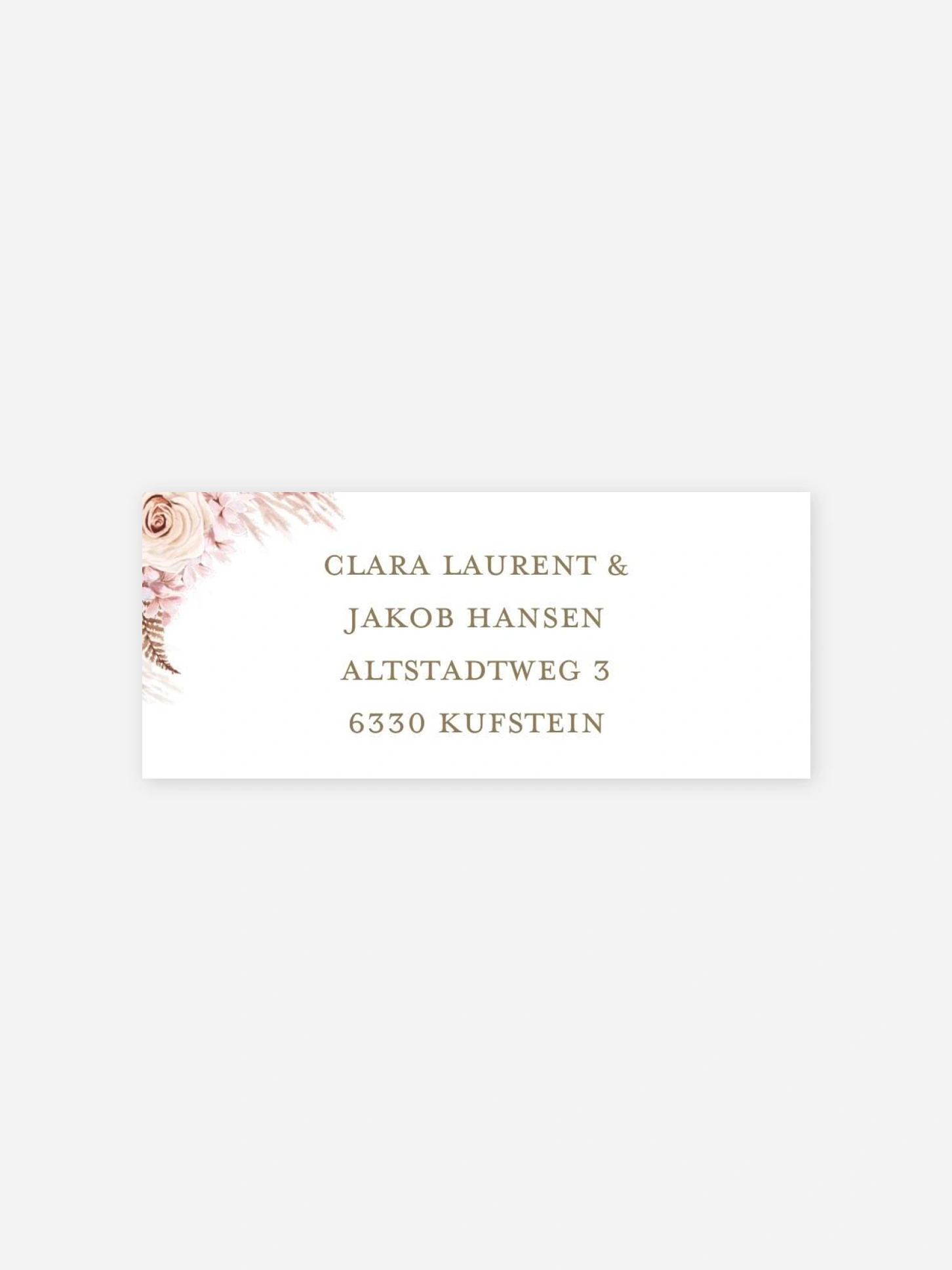Absenderaufkleber Hochzeit Bloomy Love