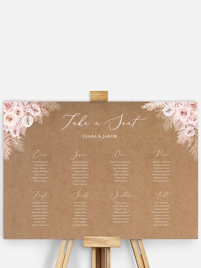 Sitzplan Plakat Bloomy Love