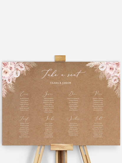 Sitzplan Plakat Bloomy Love