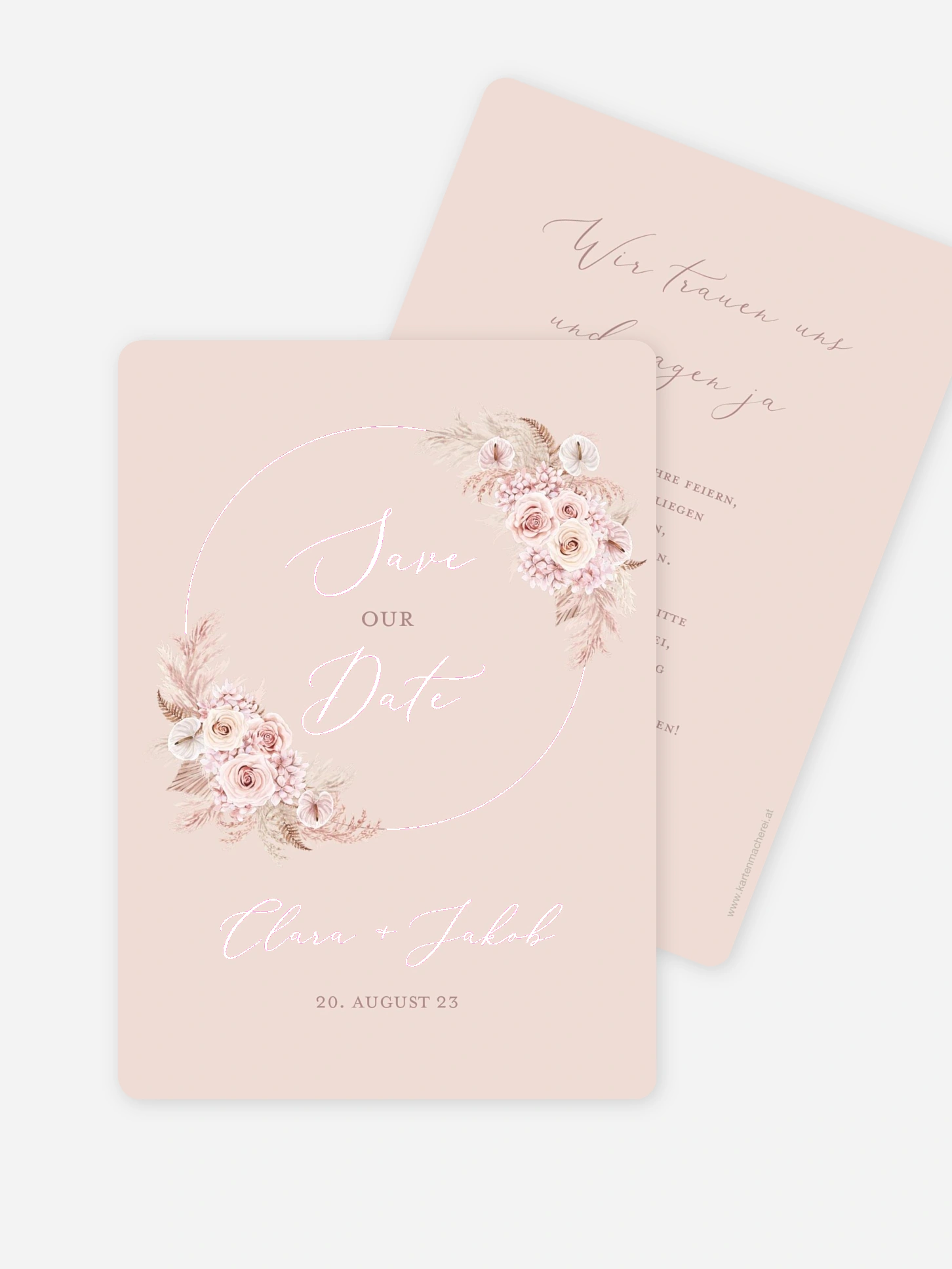 Save-the-Date Karte Bloomy Love