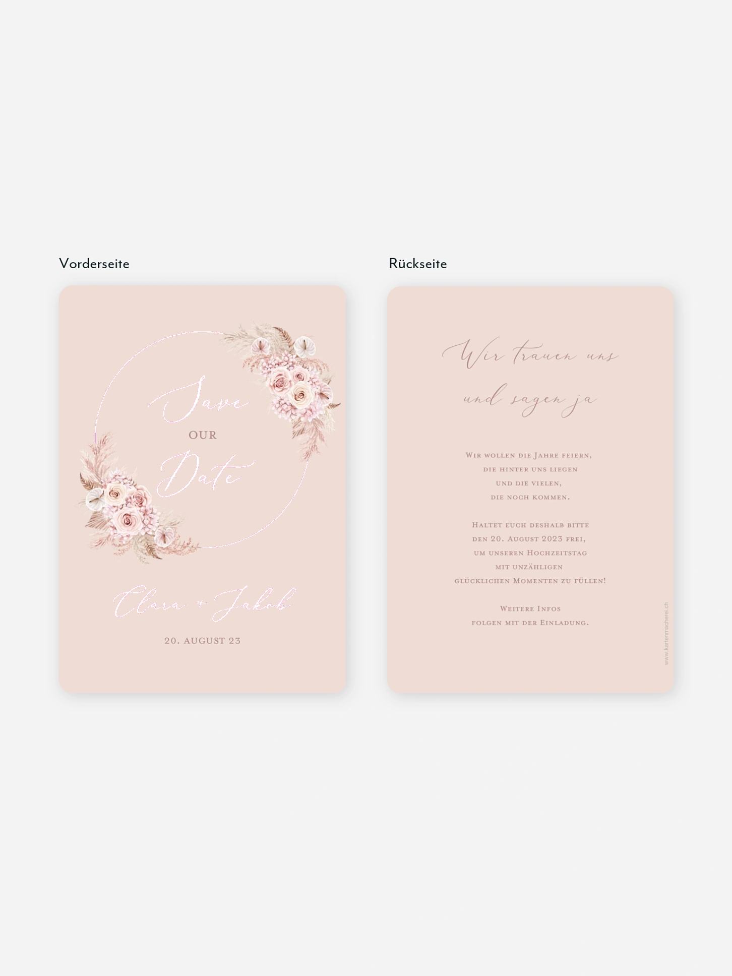 Save-the-Date Karte Bloomy Love