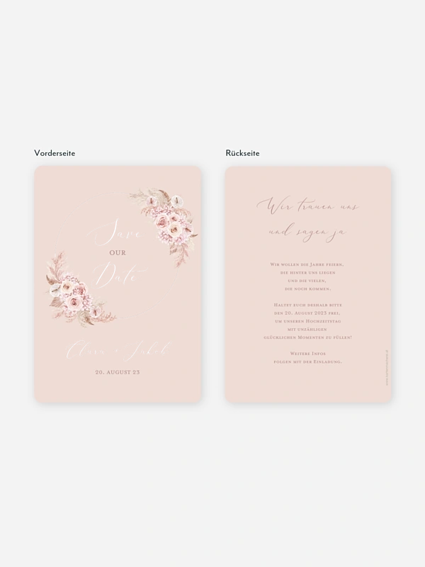 Save-the-Date Karte Bloomy Love