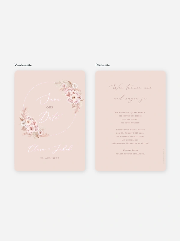 Save-the-Date Karte Bloomy Love