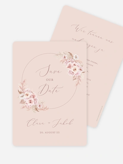 Save-the-Date Karte Bloomy Love