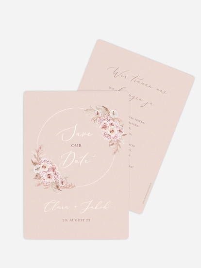 Save-the-Date Karte Bloomy Love