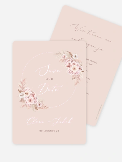 Save-the-Date Karte Bloomy Love