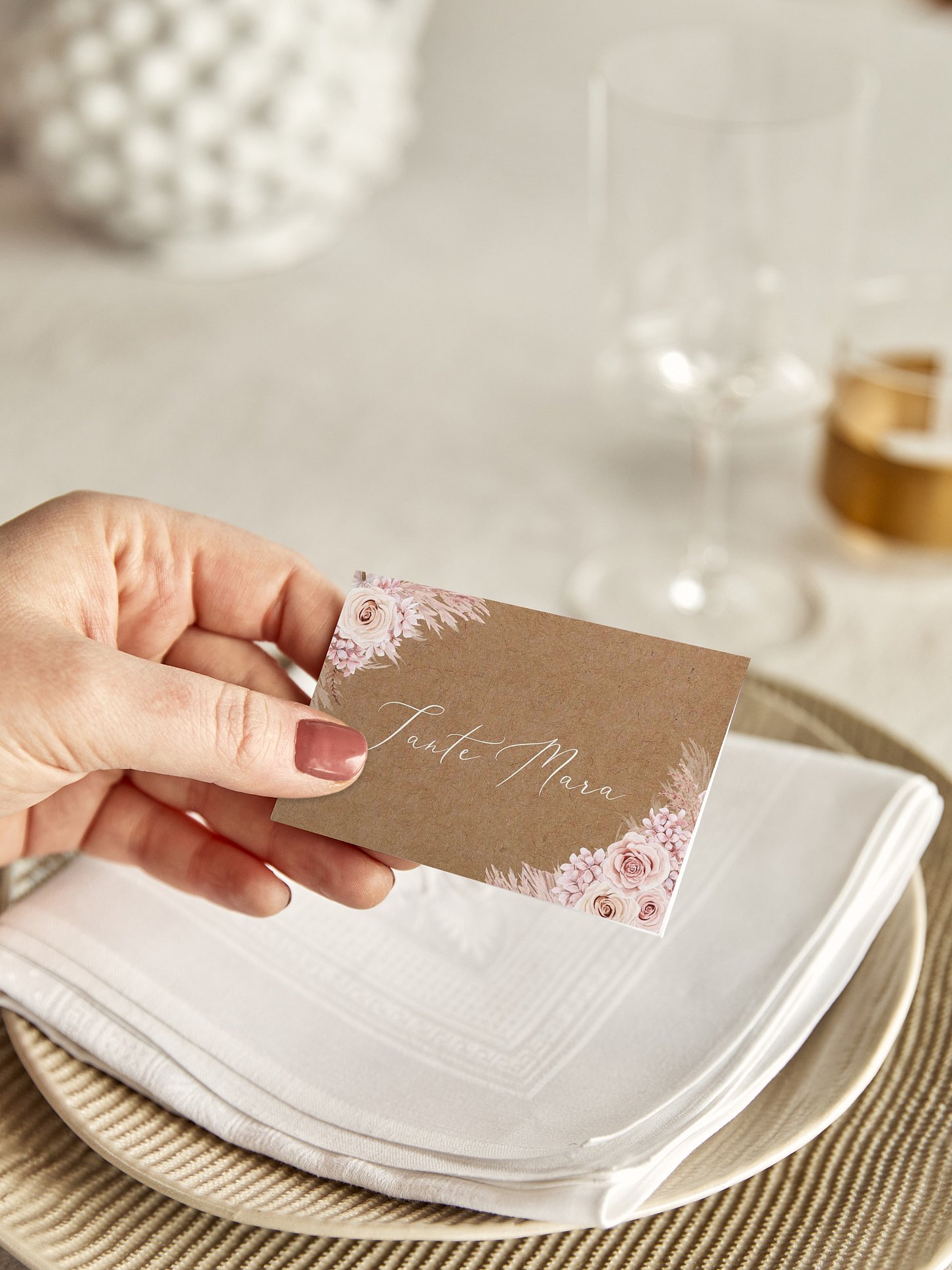 Tischkarte Hochzeit Bloomy Love