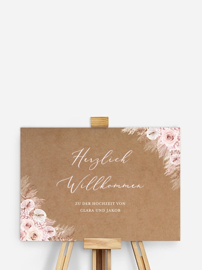 Willkommensschild Bloomy Love