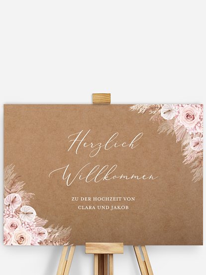 Willkommensschild Bloomy Love