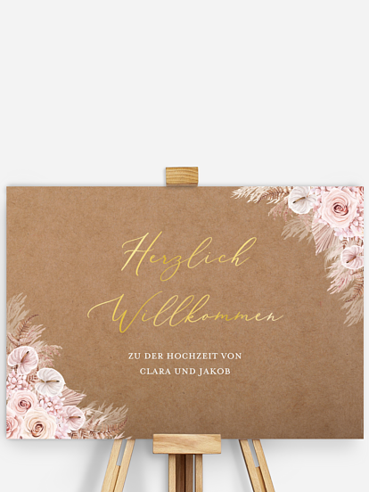 Willkommensschild Bloomy Love