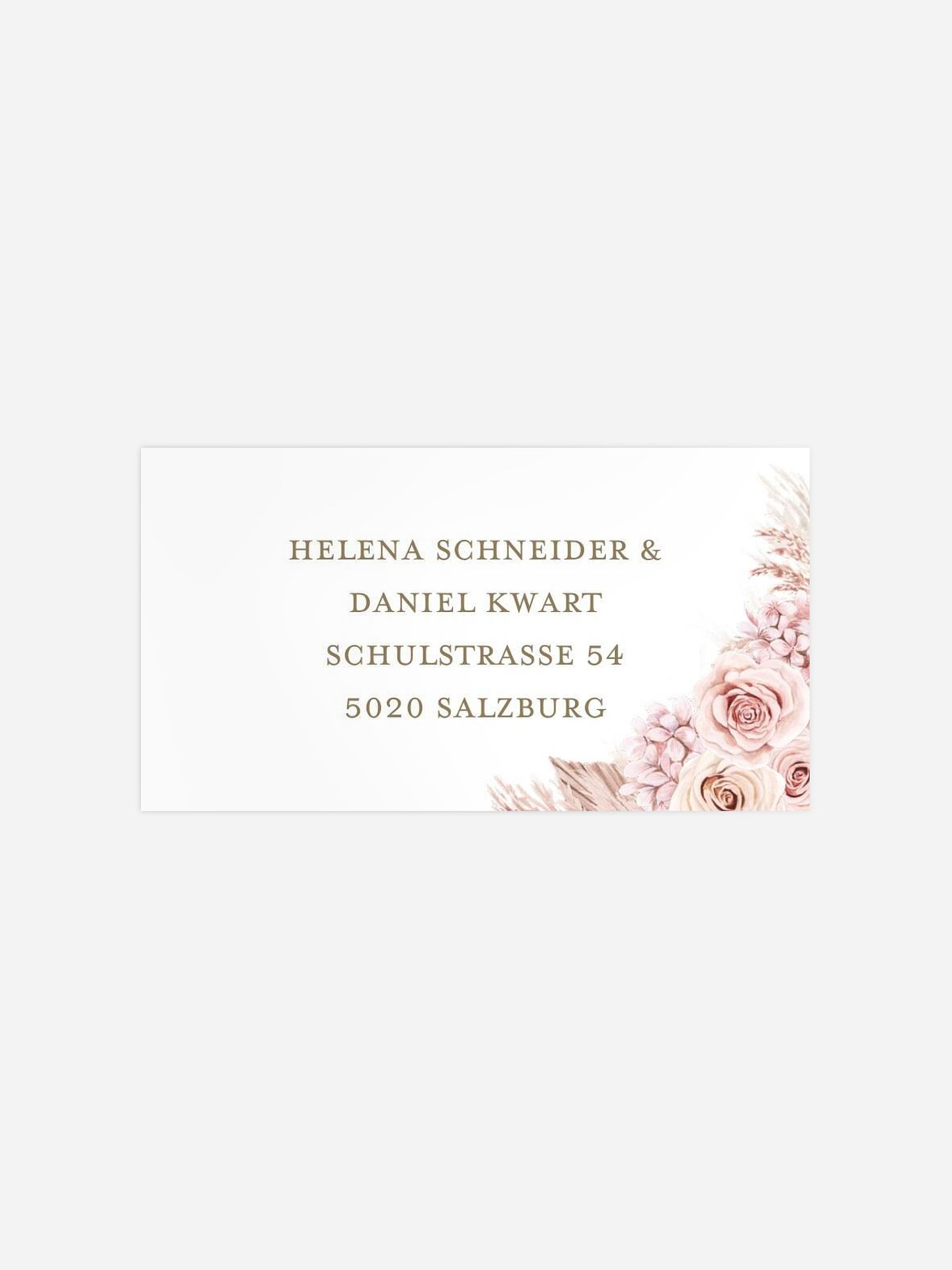 Empfängeraufkleber Hochzeit Bloomy Love