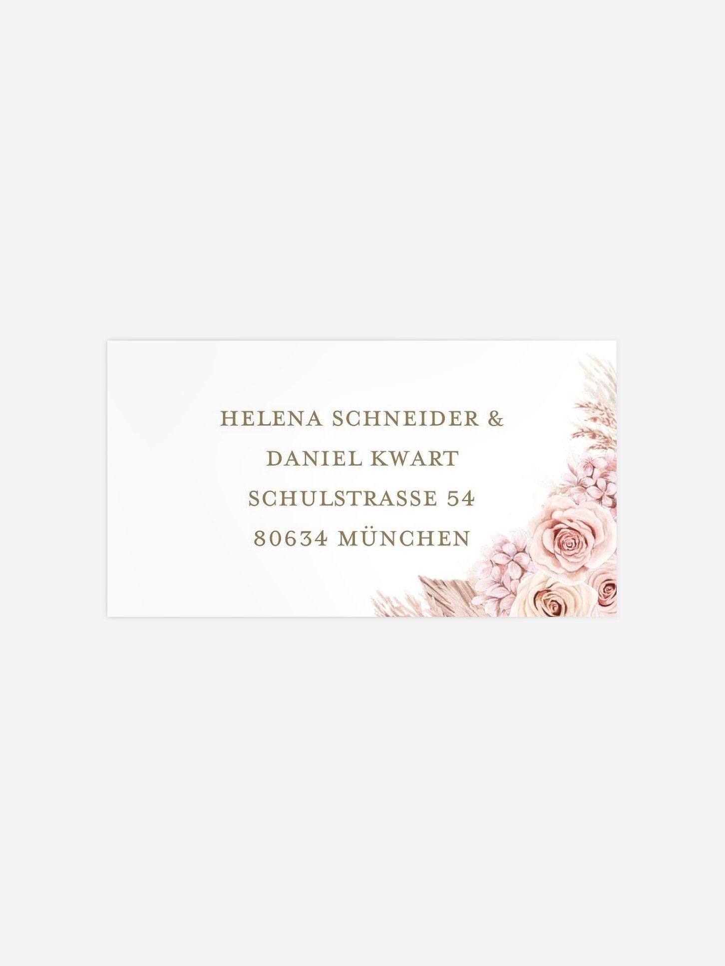Empfängeraufkleber Hochzeit Bloomy Love