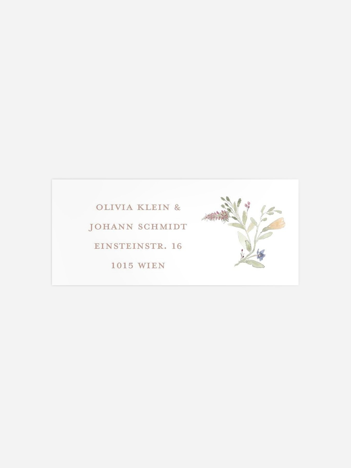 Absenderaufkleber Hochzeit Wildflower Dance