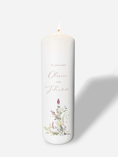 Hochzeitskerze Wildflower Dance