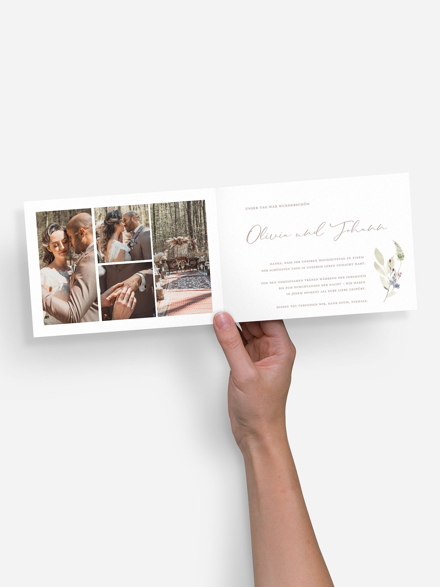 Dankeskarte Hochzeit Wildflower Dance