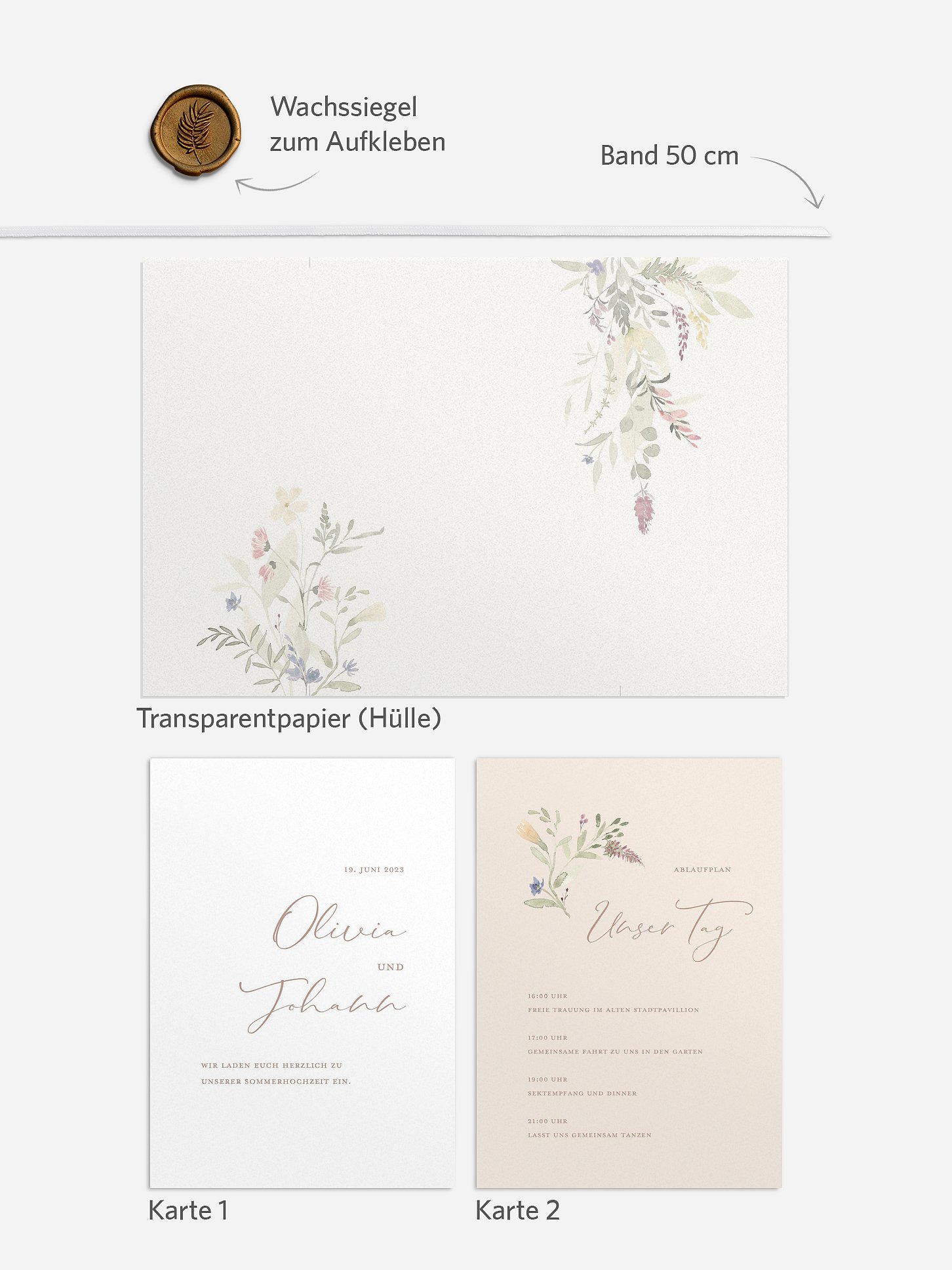 Hochzeitseinladung Wildflower Dance
